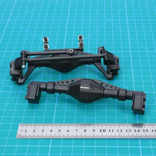 Miniatura 7 de RCAWD Para 1/18 Axial UTB18 Capra Trail Buggy Crawlers Upgrades, eje trasero y de dirección ensamblado y carcasa del eje delantero y trasero sin
