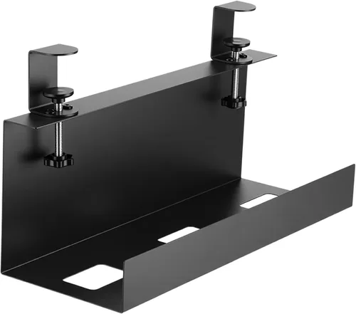 Miniatura 8 de Bandeja de gestión de cables de 16 x 5 x 3 pulgadas sin taladro, bandeja de gestión de cables debajo del escritorio de pie, organizador de cables