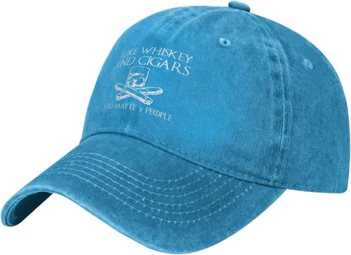 Miniatura 145 de Philysonic Funny Hat I Like Whisky and Cigars and Maybe 3 People Sombreros para Hombres Gorras de Béisbol Gorras Ajustables