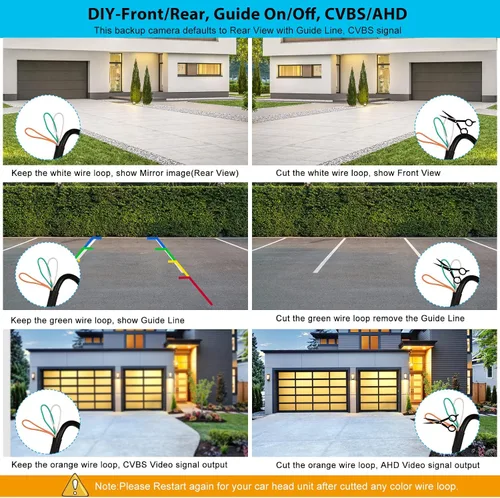 Miniatura 6 de Cámara de respaldo AHD 1080P cámara de visión trasera Startlight visión nocturna, gran angular, conector RCA de 4 pines, IP69 impermeable