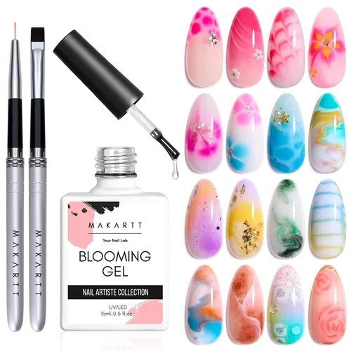 Miniatura 17 de Makartt - Esmalte de uñas en gel claro con efecto floreciente, 15ml, UV LED, que se quita con remojo, para arte de uñas, efecto de dispersión