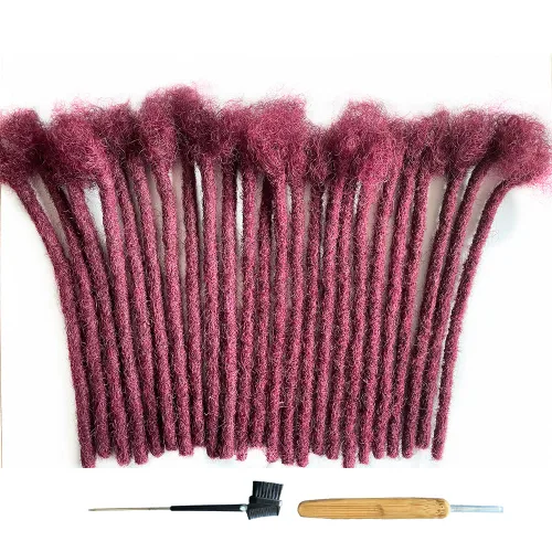 Miniatura 6 de Extensiones de cabello humano real de 20 hebras para mujeres/hombres/niños, se pueden teñir, decolorar, rizar, 4 pulgadas, extensiones de rastas