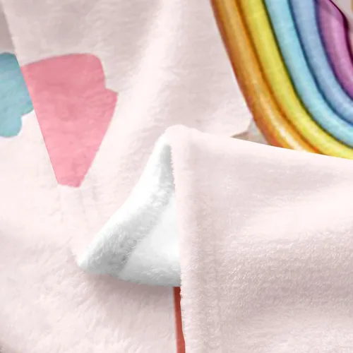 Miniatura 4 de Erosebridal Rainbow English Alphabet Fleece Throw Blanket 40"x50" - Ultra-Soft for Couch Sofa Bed,Cartoon Letters Flannel Blanket,Love Hearts Fuzzy