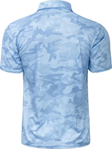 Miniatura 106 de TAPULCO Camisetas tipo polo de secado rápido para hombre, diseño de camuflaje, atléticas, ligeras, transpirables, casuales, para golf