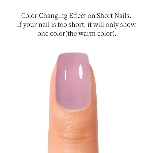 Miniatura 4 de MAYCHAO Esmalte de uñas en gel que cambia de color 1 unidad, 15 mililitros, gel de cambio de temperatura Indigo-Coral, esmalte de uñas que se quita