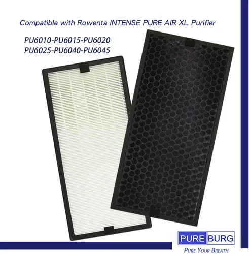 Miniatura 2 de PUREBURG Kit de filtros de repuesto compatible con piurificadores Rowenta Intense Pure AIR XL Air PU60XX Series PU6010 PU6015 PU6020 PU6025 PU6040
