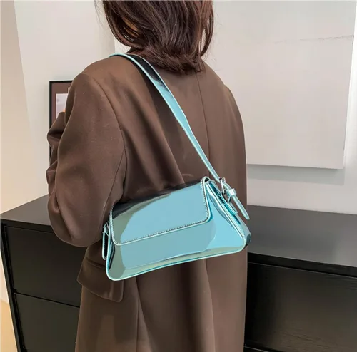 Miniatura 2 de Bolso de hombro pequeño para mujer, lindo bolso de mano hobo de noche, bolso de mano Y2K plateado brillante para fiesta, graduación, boda