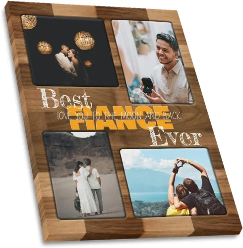 Miniatura 19 de SHIYEL - Impresiones personalizadas en lienzo con foto, regalos de cumpleaños personalizables para tía de sobrina o sobrino, crea un lienzo de pared