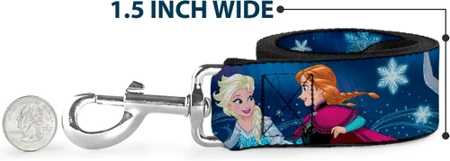 Miniatura 6 de Correa para perro Disney Princess Poses Castle Blocks 4 pies de largo 1.0 pulgadas de ancho