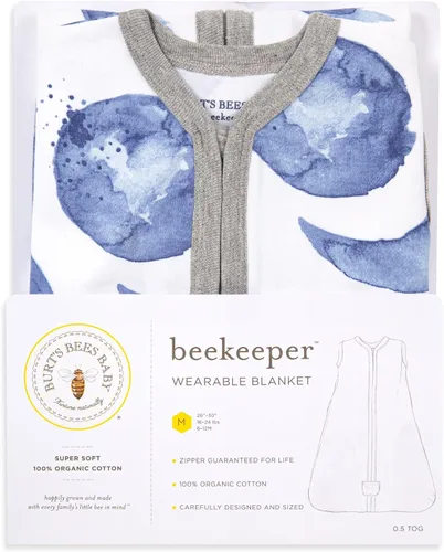 Miniatura 7 de Burt's Bees Beekeeper - Manta unisex para bebé, de algodón 100% orgánico para usar Azul