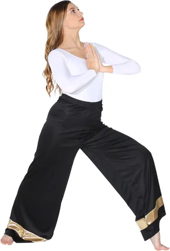 Miniatura 5 de Danzcue Pantalón palazzo de baile de alabanza para mujer