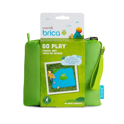 Miniatura 8 de Munchkin Brica Go Play - Tapete portátil de viaje para bebé, 58 x 58 pulgadas, azul/verde, juego de 2 piezas
