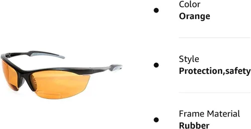 Miniatura 2 de ARMITAGE Gafas de seguridad bifocales AMB-610777 1 par naranja.