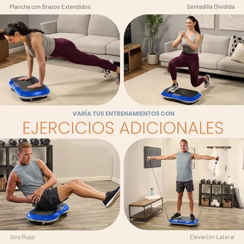 Miniatura 9 de LifePro Waver - Máquina de ejercicios con placa vibratoria – Vibración de alta intensidad para la activación muscular, plataforma vibratoria de Azul