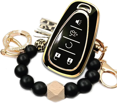 Funda Inteligente para Llavero con Estuche y Soporte de Pulsera con Llavero para Chevy Chevrolet Equinox Malibu Cruze Tahoe Camaro Traverse Blazer