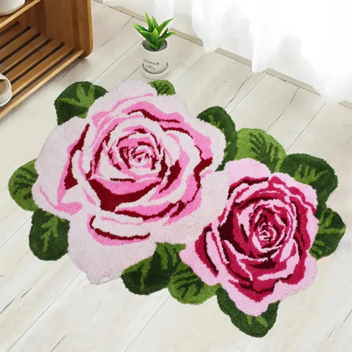 Miniatura 40 de USTIDE Alfombra de girasol esponjosa, alfombra suave y lanuda de flores, hecha a mano, alfombras modernas, lavables, para sala de estar, lavandería