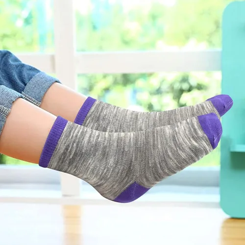 Miniatura 23 de Calcetines para niños, 12 pares de calcetines deportivos para niños pequeños y niñas (1 a 14 años), juego de calcetines atléticos de media