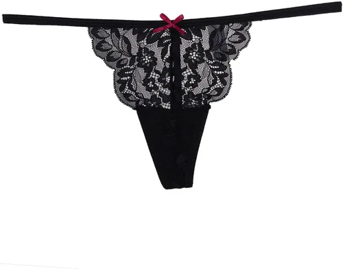 Miniatura 3 de Paquete de 6 tangas de encaje para mujer, ropa interior sexy con patrón de encaje y colores surtidos