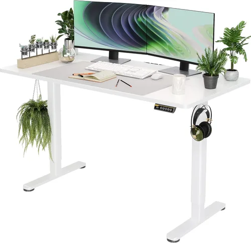Miniatura 24 de Claiks Escritorio Eléctrico de Pie, Escritorio Ajustable de Altura para Pararse, Escritorio de Oficina en Casa de 48x24 Pulgadas con Tablero