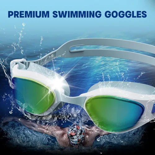 Miniatura 6 de Swim Goggles – Anti-Fog, UV Protection, Leak-Proof & Comfort Fit, Wide View Swim Goggles for Women Men Adult Youth Azul