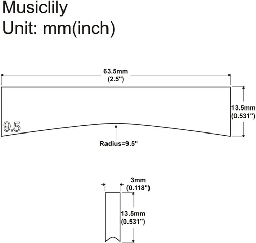 Miniatura 2 de Musiclily Ultra 10 pulgadas Radius Latón Traste Prensa Inserto para Guitarra Eléctrica Acústica Bajo