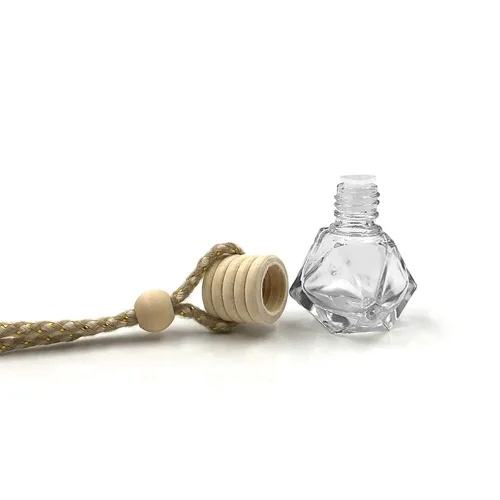 Miniatura 2 de 10 paquetes de difusores colgantes para automóvil, botellas de perfume de vidrio vacías, difusor de ambientador, botella, colgante, aceite
