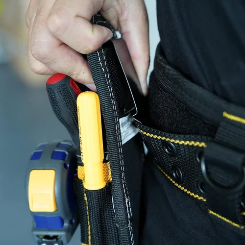 Miniatura 7 de Portaherramientas pequeño, organizador de trabajo mínimo, bolsa portaherramientas y portacuchillos con clip de presión
