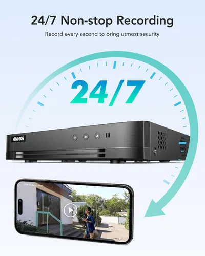 Miniatura 7 de ANNKE - Sistema de cámara de seguridad de vigilancia FHD AI de 16 canales con disco duro de 2 TB y 8 cámaras CCTV de 2 MP para exteriores con doble