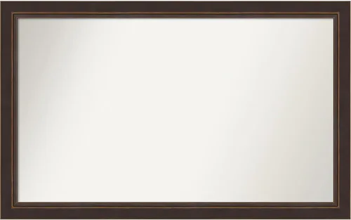 Miniatura 217 de Amanti Art Espejo de baño de bronce para sobre el fregadero, 24 x 24 pulgadas, espejo cuadrado de bronce Lara para tocador, marco de madera
