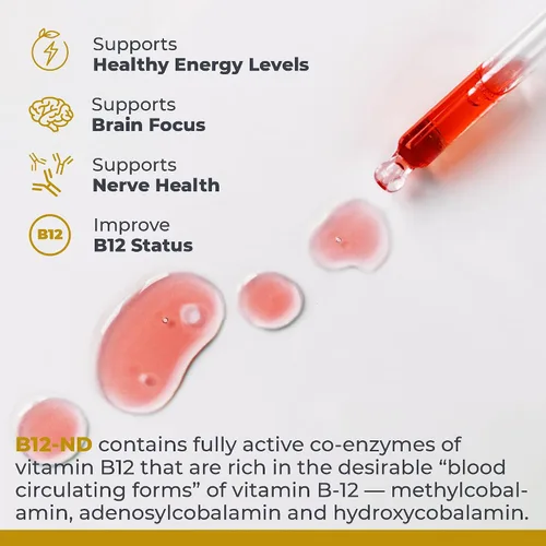 Miniatura 4 de Premier Research Labs B12-ND - Líquido de vitamina B12, vitaminas B12, gotas B12, tintura B-12 con metilcobalamina, adenosilocobalamina