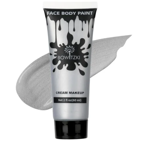 Bowitzki Pintura facial y corporal de 2 onzas, maquillaje en crema, 2.0 fl oz, pintura facial a base de agua, efectos especiales para adultos,