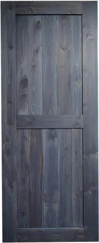 Miniatura 13 de Homacer Puerta de granero de madera maciza de 34 pulgadas de ancho x 84 pulgadas de alto x 1-3/8 pulgadas de profundidad, acabado y sin ensamblar
