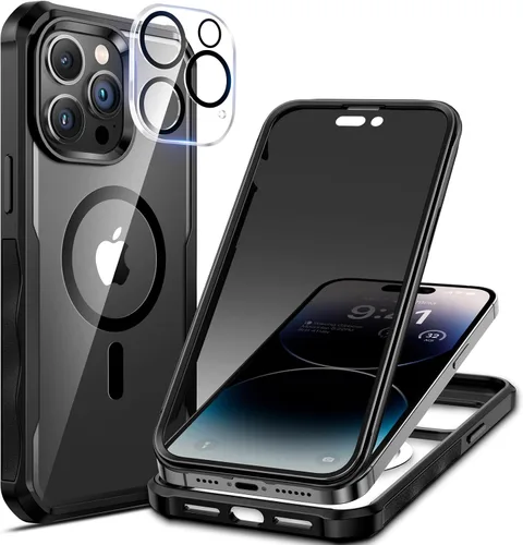 Miniatura 14 de seacosmo para iPhone Air Funda, Carcasa Completa con Protector de Privacidad de Vidrio Templado 9H Integrado y Protector de Lente de Cámara