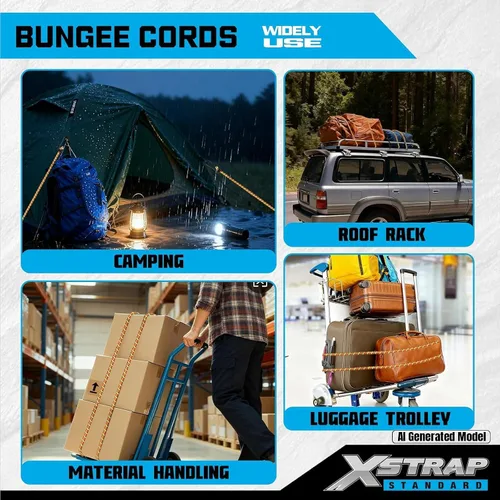 Miniatura 2 de XSTRAP STANDARD Kit de 14 piezas de cuerda elástica estándar – Incluye cuerdas elásticas de 18, 24, 30 y 40 pulgadas con ganchos