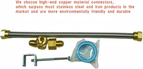 Miniatura 4 de Quemador H rectangular de gas para fogata y chimenea con quemador H de 3 tubos (45,7 cm) Patente solicitada