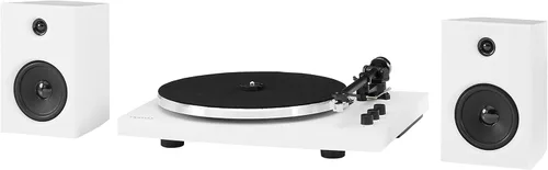 Miniatura 7 de Crosley T150A-WH - Moderno sistema de tocadiscos Bluetooth de 2 velocidades con brazo de tono ponderado variable y altavoces estéreo, color blanco