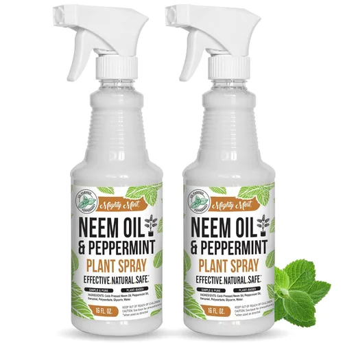 Miniatura 9 de Mighty Mint Spray nutritivo para plantas de aceite de neem y menta, brillo natural de hojas para uso en interiores y exteriores, fórmula a base
