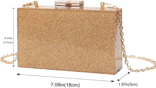 Miniatura 6 de LETODE Bolsos de mano de acrílico, bolso de plexiglás para mujer