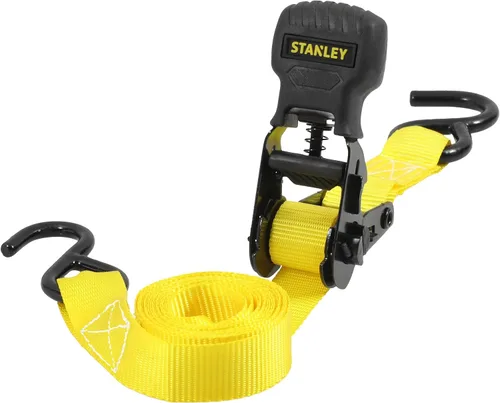 Miniatura 9 de STANLEY S10002-12 Correas de trinquete negras/amarillas de 1" X 12' - Carga de trabajo segura de 500 LBS / Fuerza de rotura de 1,500 LBS, paquete