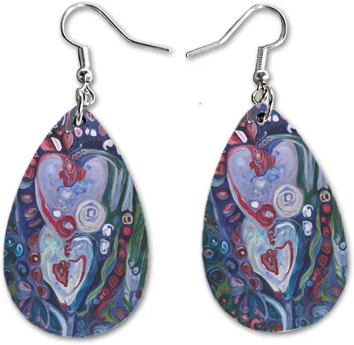 Miniatura 5 de Maureen Claffy Artist Collection Compassion Teardrop Dangle Earrings Set Cute Girls Womens Jewelry Earings Holiday Gifts Summer Decorations