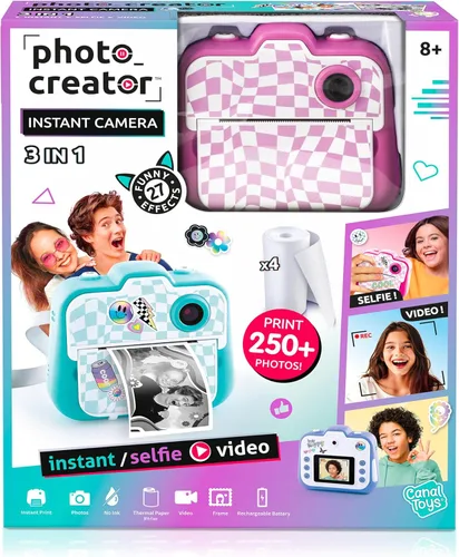 Miniatura 12 de Canal Toys Cámara de impresión instantánea Photo Creator - Foto, Selfie y Video - Papel térmico para 250 fotos - Pantalla LCD. 8+