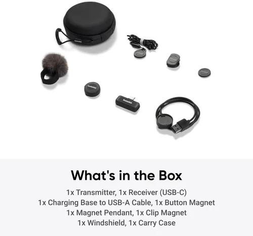 Miniatura 10 de Insta360 Mic Air (1 TX + 1 RX), Micrófono Inalámbrico con Cancelación de Ruido, Alcance de 300m, para USB-C iPhone/Android/PC/Mac, Vlog, Transmisión