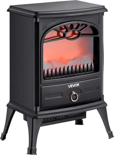 Miniatura 9 de VEVOR Chimeneas independientes de 22.8 pulgadas, calentador eléctrico portátil de 1500 W, 5120 BTU, con protección contra sobrecalentamiento, llamas