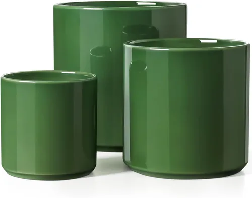 Miniatura 12 de LE TAUCI Macetas de cerámica para interiores, macetas de 10+8+6 pulgadas para plantas de interior, macetas para flores con puntos elevados