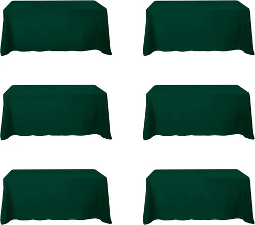 Miniatura 28 de BRILLMAX 6 Pack de Manteles Azul Marino para Mesas Rectangulares de 8 Pies 90 x 156 Pulgadas - 8 pies Mantel Rectangular a Granel de Lino