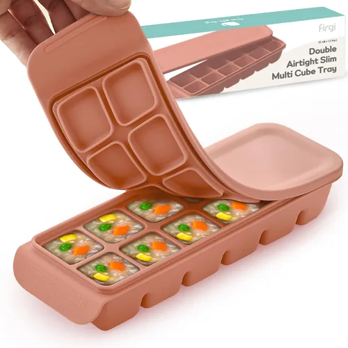 Miniatura 28 de Bandeja de silicona para congelador con tapa, 100% silicona platino de grado alimenticio, resistencia a fugas y apta para lavavajillas para 4