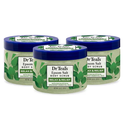 Miniatura 11 de Dr Teal's Exfoliante corporal con sal del Himalaya rosa, resplandor y resplandor con sal pura de Epsom y aceites esenciales cítricos, 16 onzas