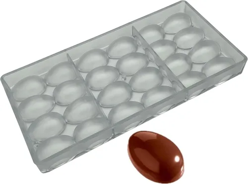 Miniatura 9 de Molde de policarbonato para huevos de Pascua, forma de huevo de avestruz, molde de caramelo, 5.5 in de largo