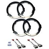 2 pares de placas adaptadoras de instalación de altavoces de 6 + pulgadas, 6 pulgadas y 6.5 pulgadas + arnés de altavoz para Acura seleccionados