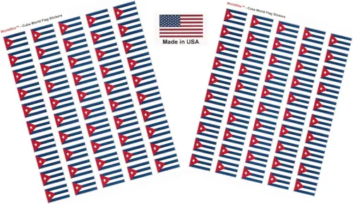 Miniatura 78 de 100 calcomanías de la bandera de Alaska; 1.5" x 1" hechas en Estados Unidos, calcomanías autoadhesivas de la bandera del estado para álbumes